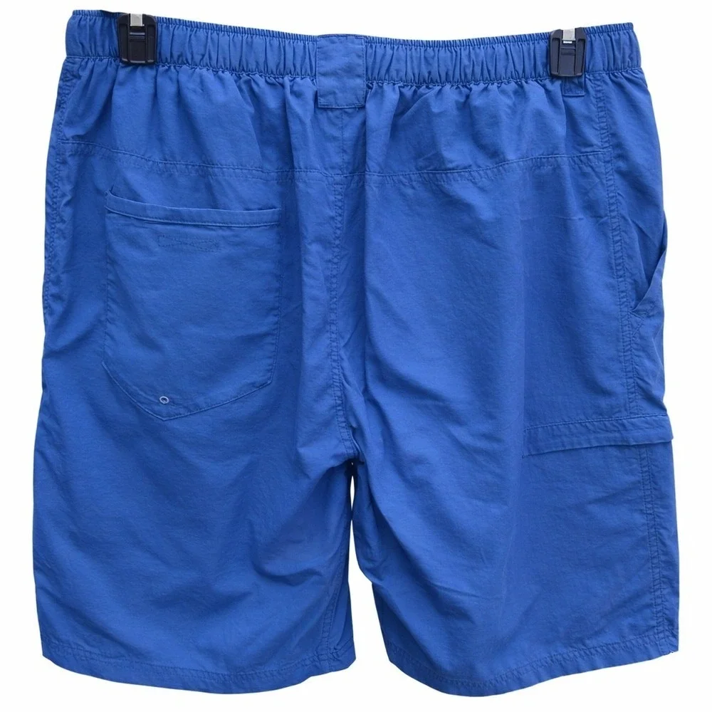 REI Mens XL Cargo Swim Shorts Blue Nylon Mesh Lined Hiking Outdoor Drawstring